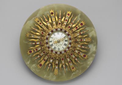 图片[2]-Sunburst clock on jade plaque. 19th century, Qing dynasty.-China Archive